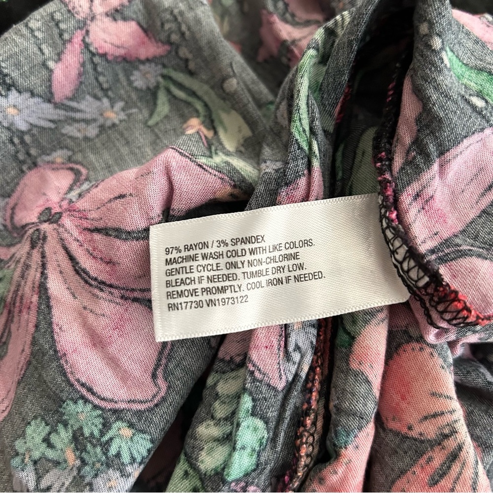 AVA & VIV Multicolor Floral Sleeveless Button Front Midi Dress Plus Size 3X - Picture 10 of 10